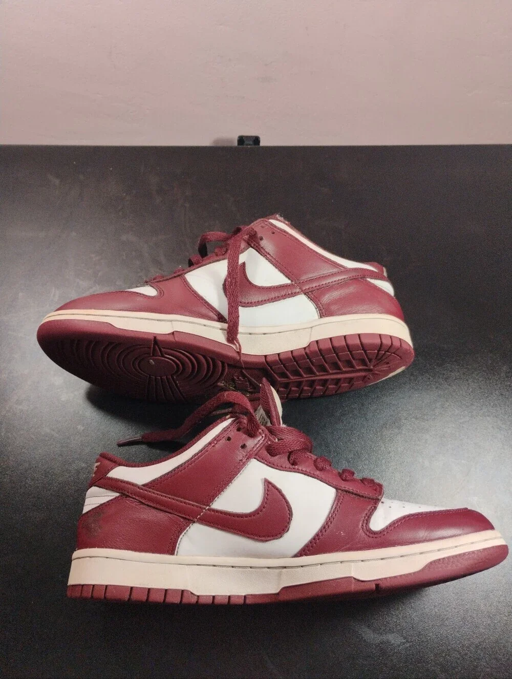Nike Dunk Low Redwood GS 7Y White Gym Red FB9109‑115 – As‑Is